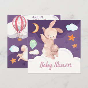 Invitation du Baby shower Bunny