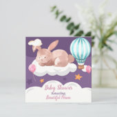 Invitation du Baby shower Bunny (Debout devant)