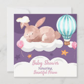 Invitation du Baby shower Bunny (Devant)