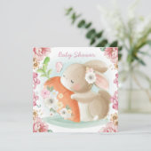 Invitation du Baby shower Bunny (Debout devant)