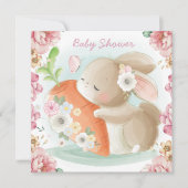 Invitation du Baby shower Bunny (Devant)