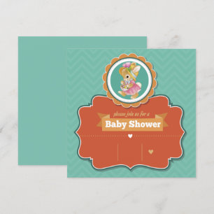 Invitation du Baby shower Bunny
