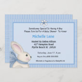 Invitation du Baby shower Bunny (Devant / Derrière)
