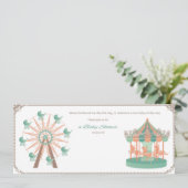 Invitation du Baby shower Carousel (Debout devant)