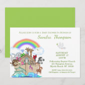 Invitation du Baby shower chrétien de l'Arche de N (Devant / Derrière)