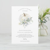 Invitation du Baby shower Citrouille floral (Debout devant)