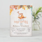 Invitation du Baby shower Citrouille Little Deer (Debout devant)