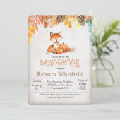 Invitation du Baby shower Citrouille Little Fox (Debout devant)