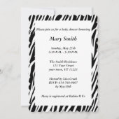Invitation du Baby shower Coeur de dentelle Zebra (Dos)