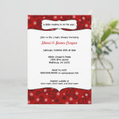 Invitation du Baby shower Cowboy Red Paisley (Debout devant)