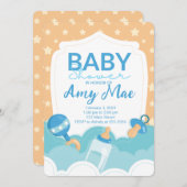 Invitation du Baby shower d'amour par points (Devant / Derrière)