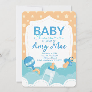 Invitation du Baby shower d'amour par points
