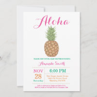 Invitation du Baby shower d'ananas tropical
