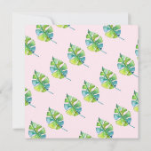 Invitation du Baby shower d'aquarelle de fille (Dos)