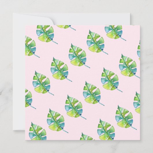 Invitation du Baby shower d'aquarelle de fille (Dos)