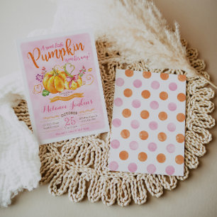 Invitation du Baby shower d'automne citrouille