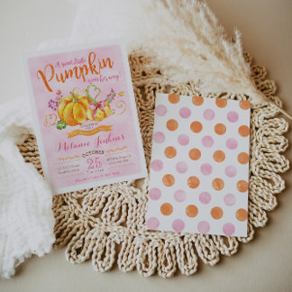 Invitation du Baby shower d'automne citrouille