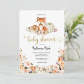 Invitation du Baby shower d'automne de Fox Girl (Debout devant)