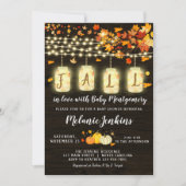 Invitation du Baby shower d'automne du Citrouille (Devant)