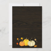 Invitation du Baby shower d'automne du Citrouille (Dos)