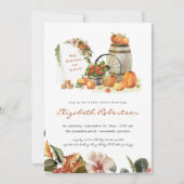 Invitation du Baby shower d'automne du Citrouille  (Devant)