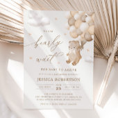 Invitation du Baby shower de ballons neutres de l'