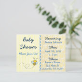Invitation du Baby shower de Bumblebee jaune (Debout devant)