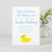 Invitation du Baby shower de canard en caoutchouc (Debout devant)