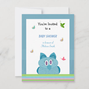 Invitation du Baby shower de Chouette Hooty