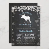 Invitation du Baby shower de  de l'orignal Winter  (Devant / Derrière)