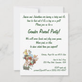 Invitation du Baby shower de de révélation de gen (Dos)