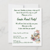 Invitation du Baby shower de  de révélation de gen (Dos)