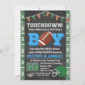 Invitation du Baby shower de football Chalkboard (Devant)