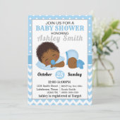 Invitation du Baby shower de garçons afro-américai (Debout devant)
