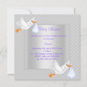 INVITATION DU BABY SHOWER DE LA BOUTEILLE D'ARGENT