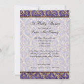 Invitation du Baby shower de la Couronne de la pri (Dos)