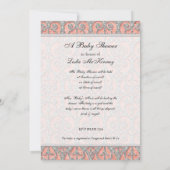 Invitation du Baby shower de la Couronne de la pri (Dos)