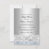 Invitation du Baby shower de la Couronne de Little (Dos)