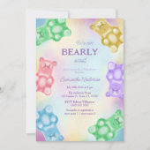 Invitation du Baby shower de la fête de l'ours de  (Devant)