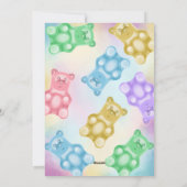 Invitation du Baby shower de la fête de l'ours de  (Dos)