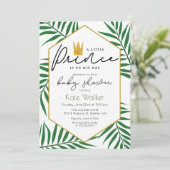 Invitation du Baby shower de la feuille de la peti (Debout devant)