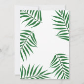 Invitation du Baby shower de la feuille de la peti (Dos)