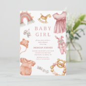 Invitation du baby shower de la garderie de vêteme (Debout devant)