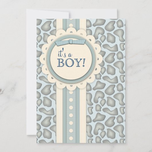 Invitation du Baby shower de la Girafe sucrée| Ble (Devant)