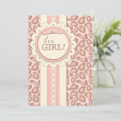 Invitation du Baby shower de la Girafe sucrée| Ros (Debout devant)