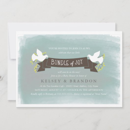 Invitation du Baby shower de la joie (Devant)