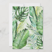 Invitation du Baby shower de la Jungle tropicale (Dos)