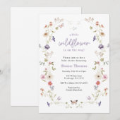 Invitation du Baby shower de la petite couronne Fl (Devant / Derrière)