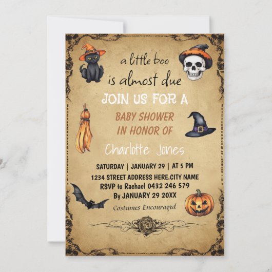 Invitation du Baby shower de la petite maison d'Ha (Devant)