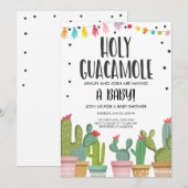 Invitation du Baby shower de la Sainte Guacamole (Devant / Derrière)